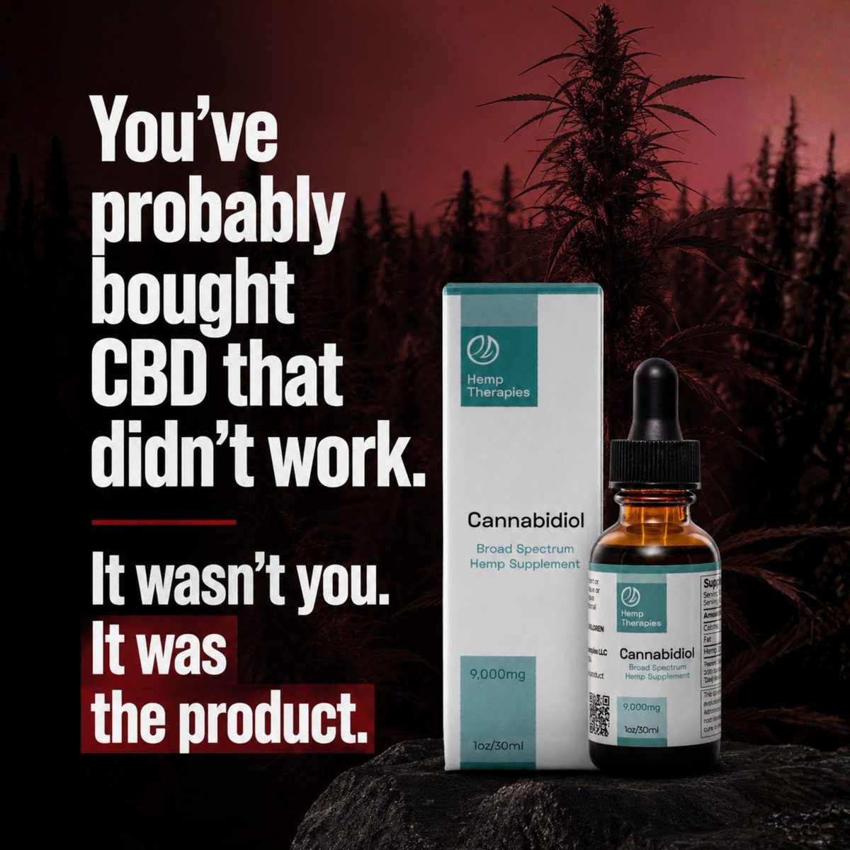HempTherapies's tweet photo. You’ve probably tried CBD before and thought:
“Maybe it just doesn’t work for me.”

Sometimes the problem isn’t CBD.
It’s low potency, poor testing, and products built around marketing instead of proof.

↓

$CBDOIL https://t.co/AyNIeuj7i8