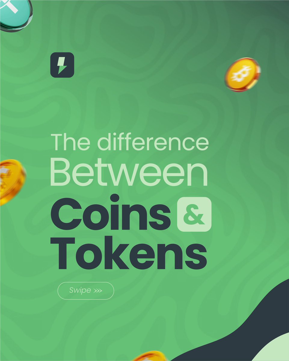 getsnapiro's tweet photo. most people use coin and token like they mean the same thing, they don't,

a coin has its own blockchain, a token is built on top of someone else's, that's the core difference, but there's more to it than that,

swipe through the carousel. https://t.co/HIBmhaZL8Z