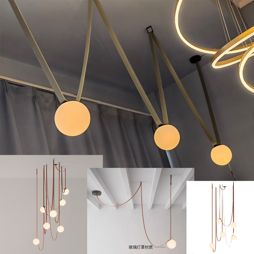 Masolight's tweet photo. 6 new leather strap pendants just listed — modular smoke globe bar, opal cluster chandelier, K9 crystal U-arc on leather rod, 3-strand silicone tube cluster, 1–2m smile-arc LED bar, kiln-slumped glass saddle disc.
Wholesale + OEM direct from factory. https://t.co/KrjUw7Riq0 https://t.co/mbxKyn5u6Q