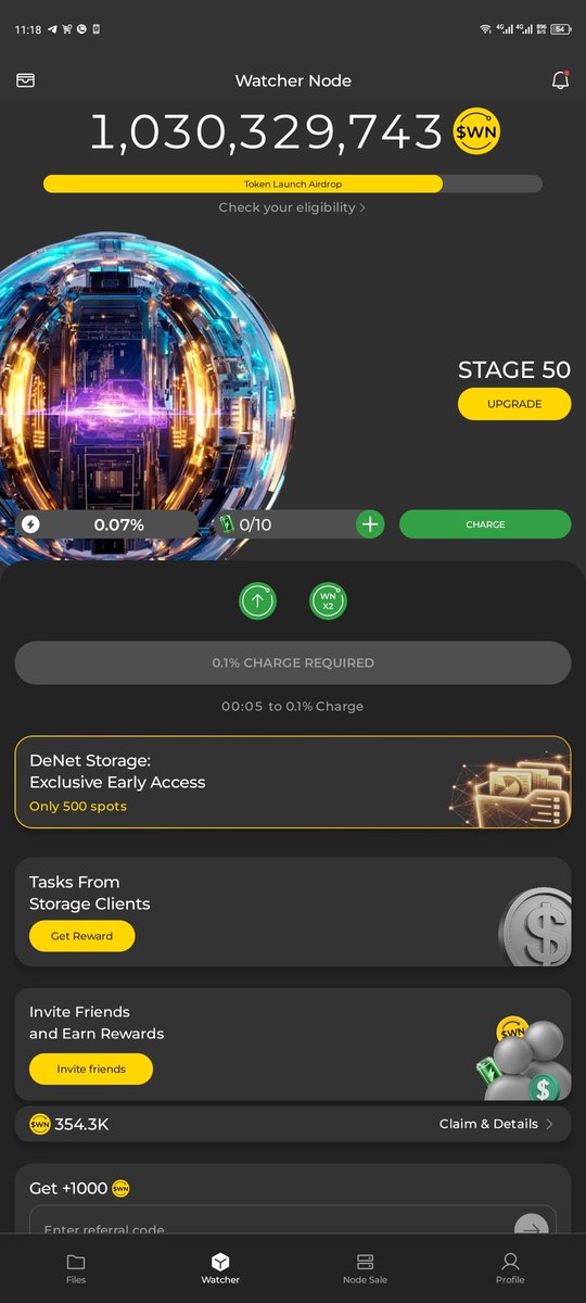 KenzzyM's tweet photo. Launching watcher node to secure @DeNetPro storage network, live from kenzzy #watchereverywhere 
Hey! I'm earning passive income, wanna join? Use my code and get 1000 $WN: 0x9a2f144d6ccb47acd7ed799a9b36f0924d140100 https://t.co/ciCAqxQ1vr
