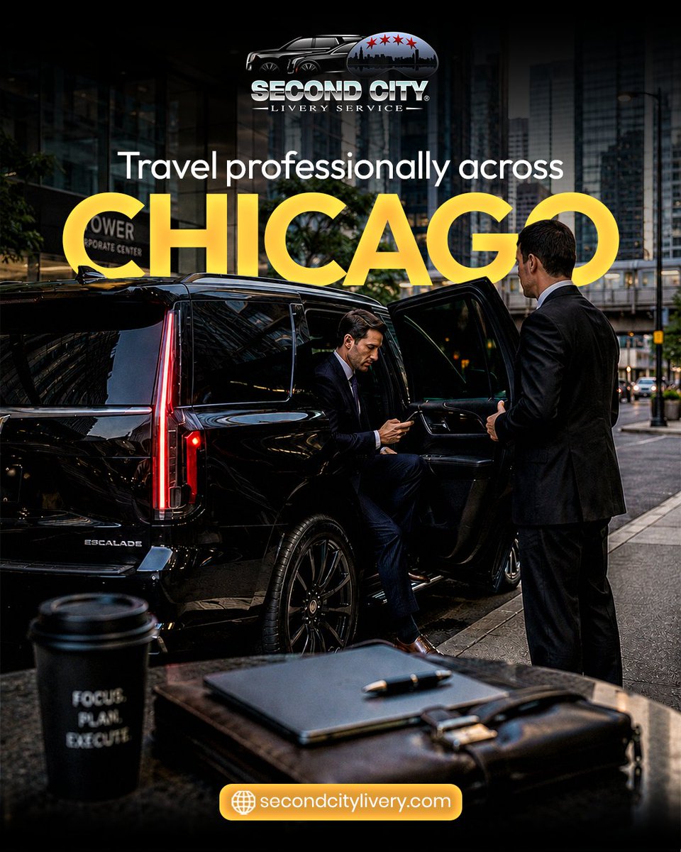 SecondCityLiv's tweet photo. Business moves fast; your transportation should keep up. 🚖 💼
Second City Livery provides professional chauffeur service across Chicago for executives, corporate travelers, and clients who value reliability from pickup to drop-off.
From airport ✈️ transfers to meetings across the city, every ride is coordinated with punctuality, discretion, and comfort in mind.

Travel professionally across Chicago with Second City Livery.

➡️ Reserve your ride today!

https://t.co/QyuwA68CmH

#secondcitylivery #chicagochauffeur #blackcarservice