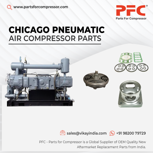 PartsForComp's tweet photo. PFC - Parts for compressor is an Online supplier of OEM Quality New Replacement Air Compressor Spare Parts for Chicago Pneumatic PET Compressor.

Parts For Compressor
Product Link: https://t.co/KGHdeU4Yez
Email: sales@vikayindia.com
WhatsApp: +91 98200 79729 https://t.co/8mEkCIgasa