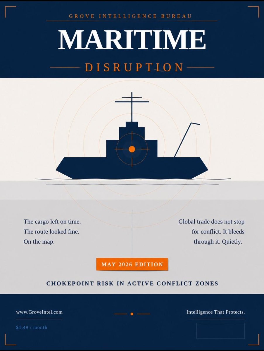 GroveIntel's tweet photo. A conflict broke out. A trade route shifted. Freight costs tripled. A boardroom found out last.

Intelligence is the gap between the first three and the fourth.

📖 May edition → https://t.co/zQ5agMcu4j

#RejectFuelPrices #RironiMauSummitRDJobs Gachagua Lies #LetsFACEit https://t.co/DKeePfzLd9