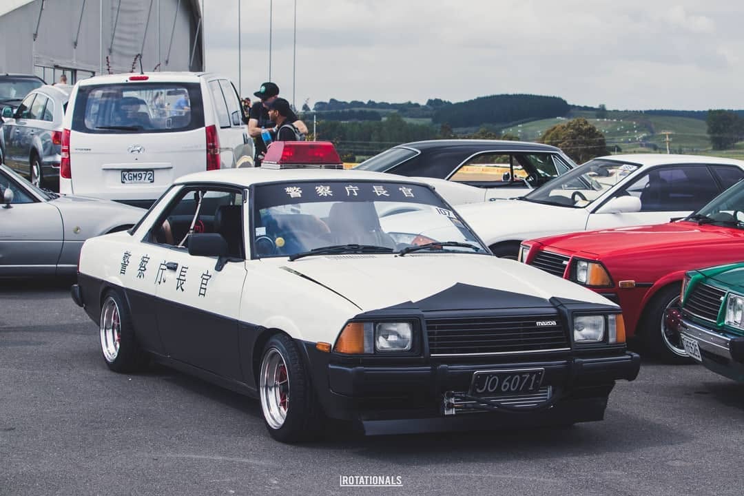 000_three's tweet photo. rotary swapped 1980 Mazda 626 coupe somewhere in in New Zealand... https://t.co/k6yTYckPix