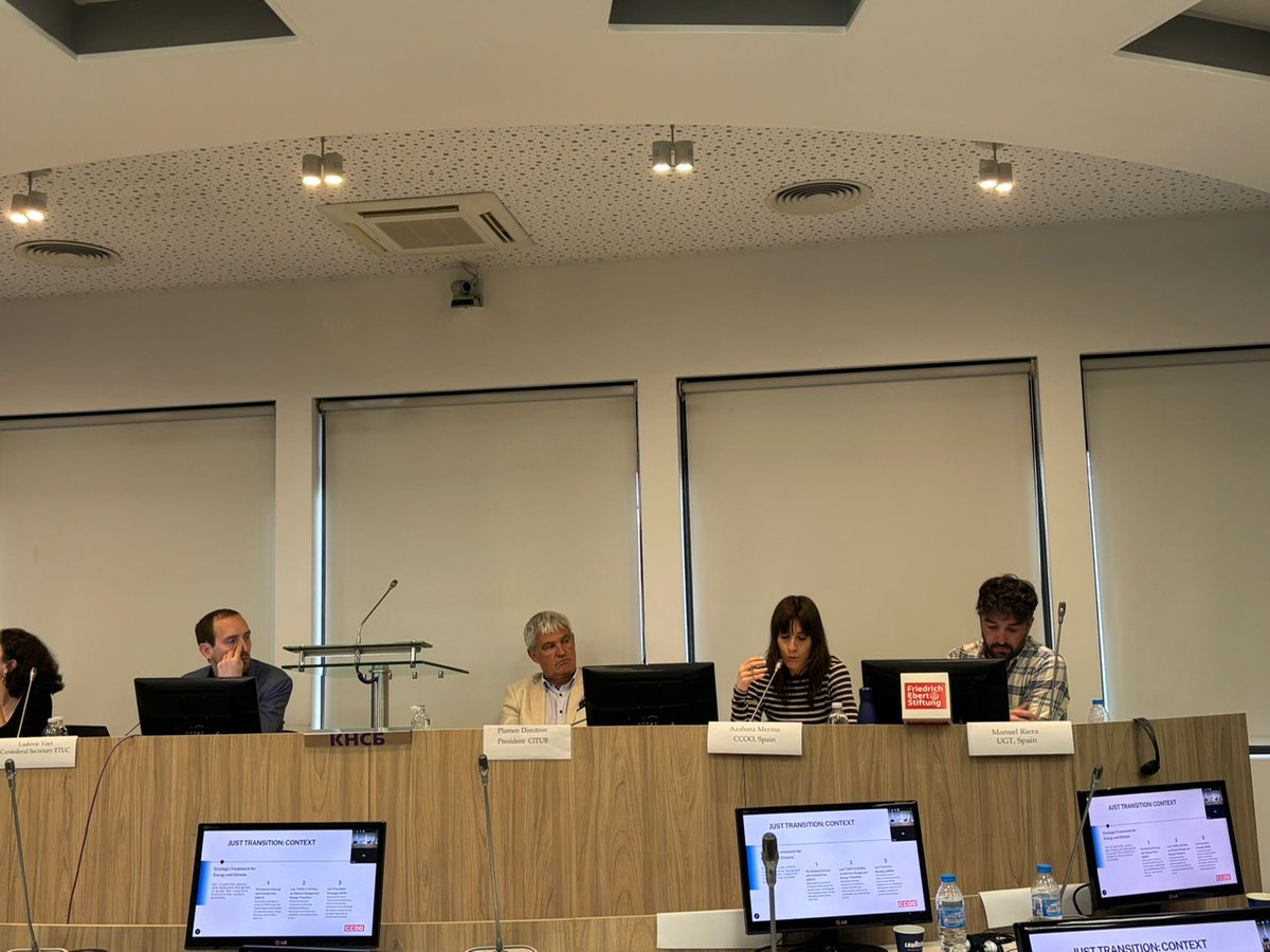 AzaharaMerino's tweet photo. El 28 y 29 abril estuvimos participando el seminario "Just Transition in Central and Eastern Europe" @etuc_ces junto con sindicatos de Bulgaria, Rumania, Croacia, Eslovenia y Hungría. 
Objetivo: identificar soluciones y planes de acción que se puedan aplicar a escala nacional. https://t.co/5fwpzNc432