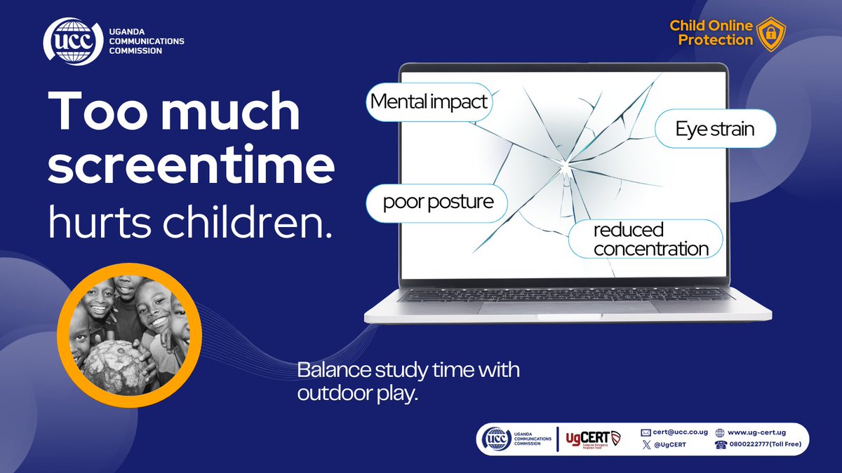 sayun4300's tweet photo. Too much screen time can wear kids out. Balance matters — more play, more smiles, healthier minds .
Less screen, more growth. Bright habits build bright futures. 
#HealthyHabits #GrowingMinds
@ConsumerUCC @UgCERT @GovUganda @MoICT_Ug #GoldenPosts https://t.co/aTe26ysQu6