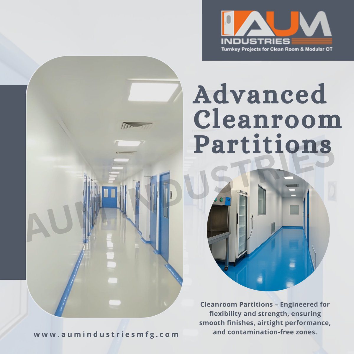 AumIndustries's tweet photo. Cleanroom partitions designed for controlled environments where hygiene, durability, and contamination control are essential. 

#CleanroomPartitions #CleanroomSolutions #ControlledEnvironment #AUMIndustries #CleanroomTechnology #HealthcareInfrastructure #PharmaIndustry #Sterile https://t.co/kAt6XFy4H1