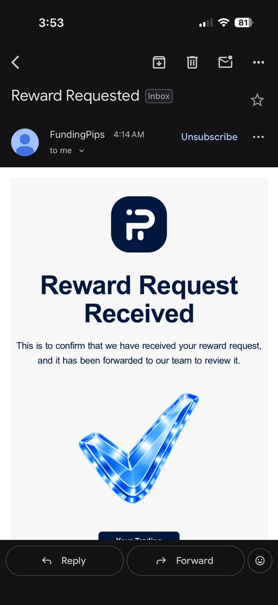 krish_trades's tweet photo. Requested a 6000$ payout with @fundingpips 

Let’s see in how much time they pay me. https://t.co/5LF9q51tb3