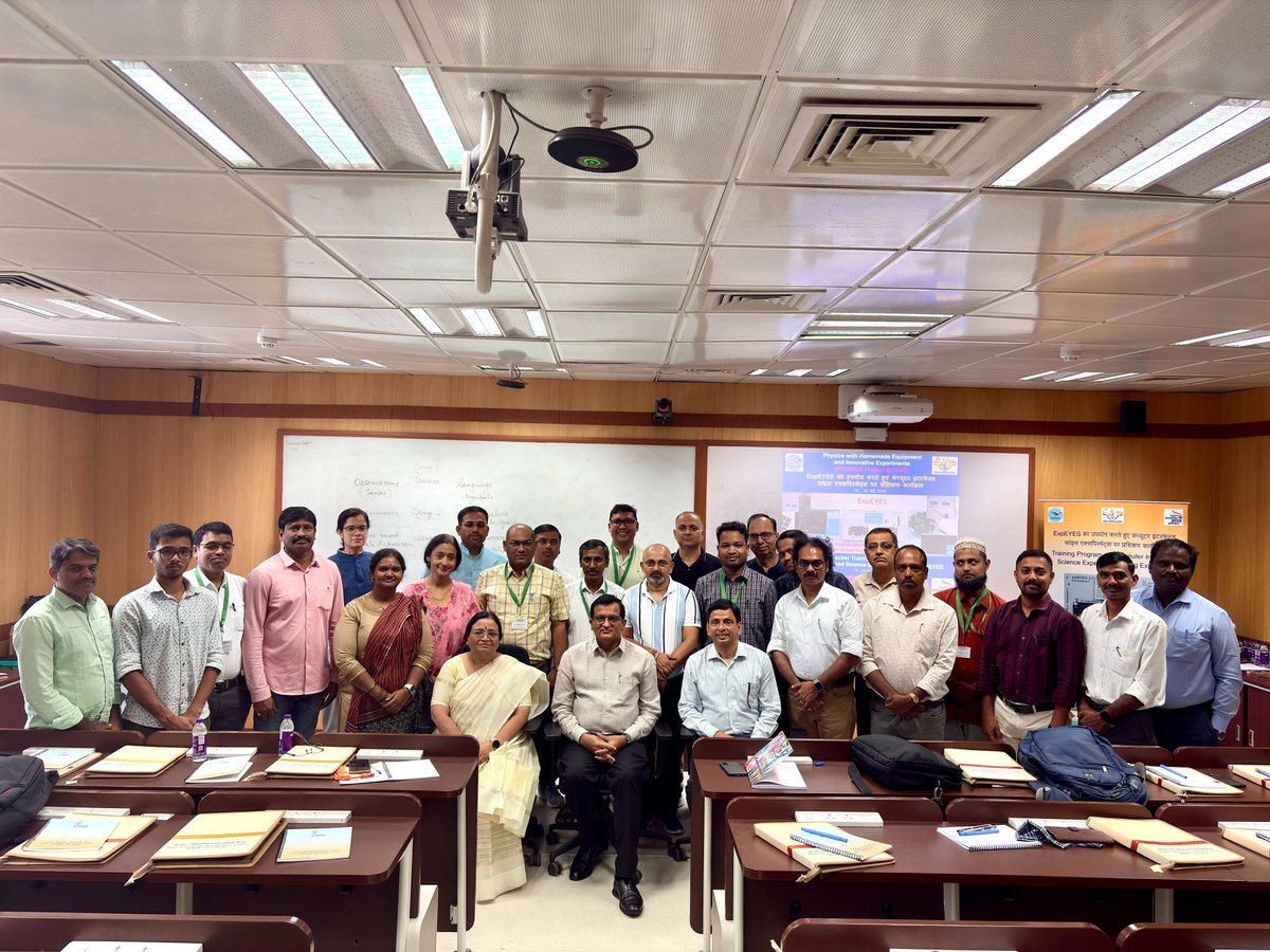 iuac_official's tweet photo. Empowering Science Education through Hands-on Learning! 

The Teacher Training Program on Computer-Interfaced Science Experiments using ExpEYES at the Inter-University Accelerator Centre (IUAC), New Delhi, is bringing educators together to explore innovative ways of teaching science through experiments, visual programming, data analysis, and sensor-based learning.

🗓️ 18–23 May 2026
📍 Teaching Lab, IUAC, New Delhi

Transforming classrooms into interactive science laboratories for the future of education. 🚀