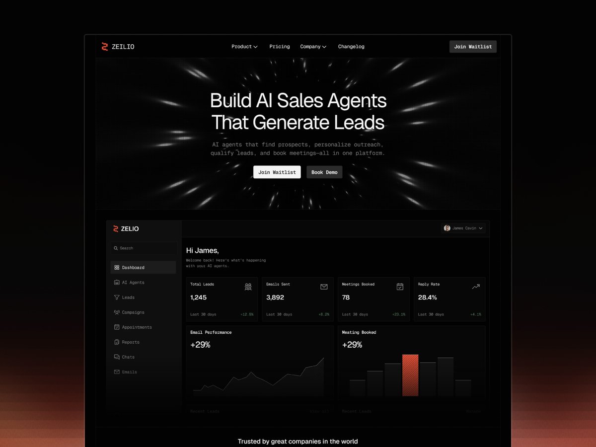 AI SaaS landing page built in Framer