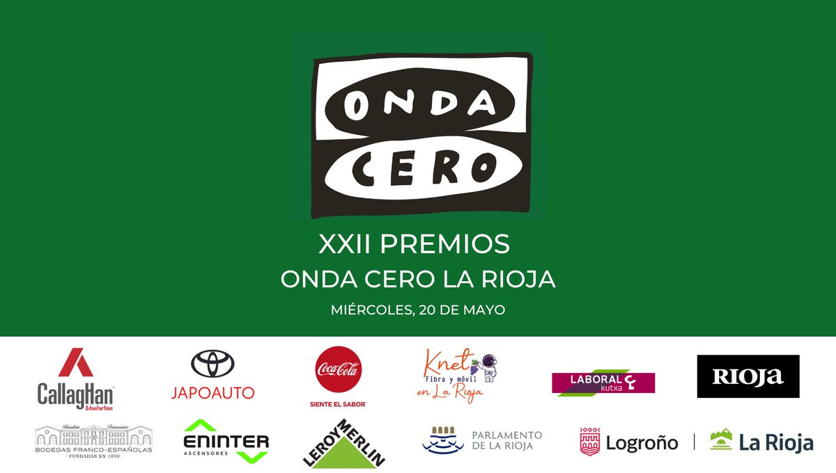 ondacerolarioja's tweet photo. 🟢El día más especial del año para quienes hacemos esta radio
📻XXII Premios Onda Cero La Rioja Empresa, Cultura y Deporte
🕣 20:30 en @RiojaBordon
🎧Ahora #EnDirecto "Más de uno La Rioja" con @CeciliaRoRu
📍89.1 Logroño | 88.8 Rioja Baja
💻 WEB👇🏼
https://t.co/vkDRYD0UYH https://t.co/DrK3BpXasf