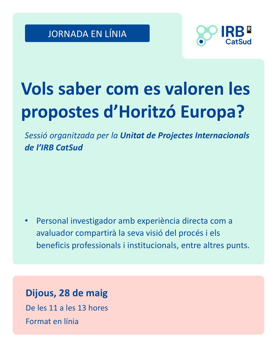 Institut de Recerca Biomèdica Catalunya Sud tweet media