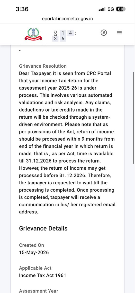 alokjhon's tweet photo. @IncomeTaxIndia Without any reason our file was stopped for processing. If there are any error u should inform us, Our country will be the first country where Taxpayers are avoided like this way. I have written here but no reply from department.
Pls do some mercy https://t.co/zlNPM6R6QA