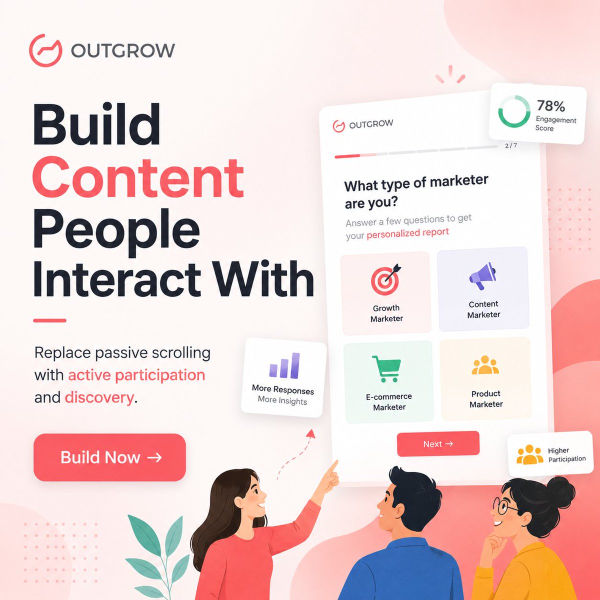 OutgrowCo's tweet photo. Make Your Content Do More.
Turn passive scrolling into active discovery. Get your audience clicking, exploring, and engaging with every interaction.
⚡ Build Now! Link in comments.
#Outgrow #InteractiveContent #EngagementMarketing #ContentStrategy #LeadGeneration #DigitalMarketing