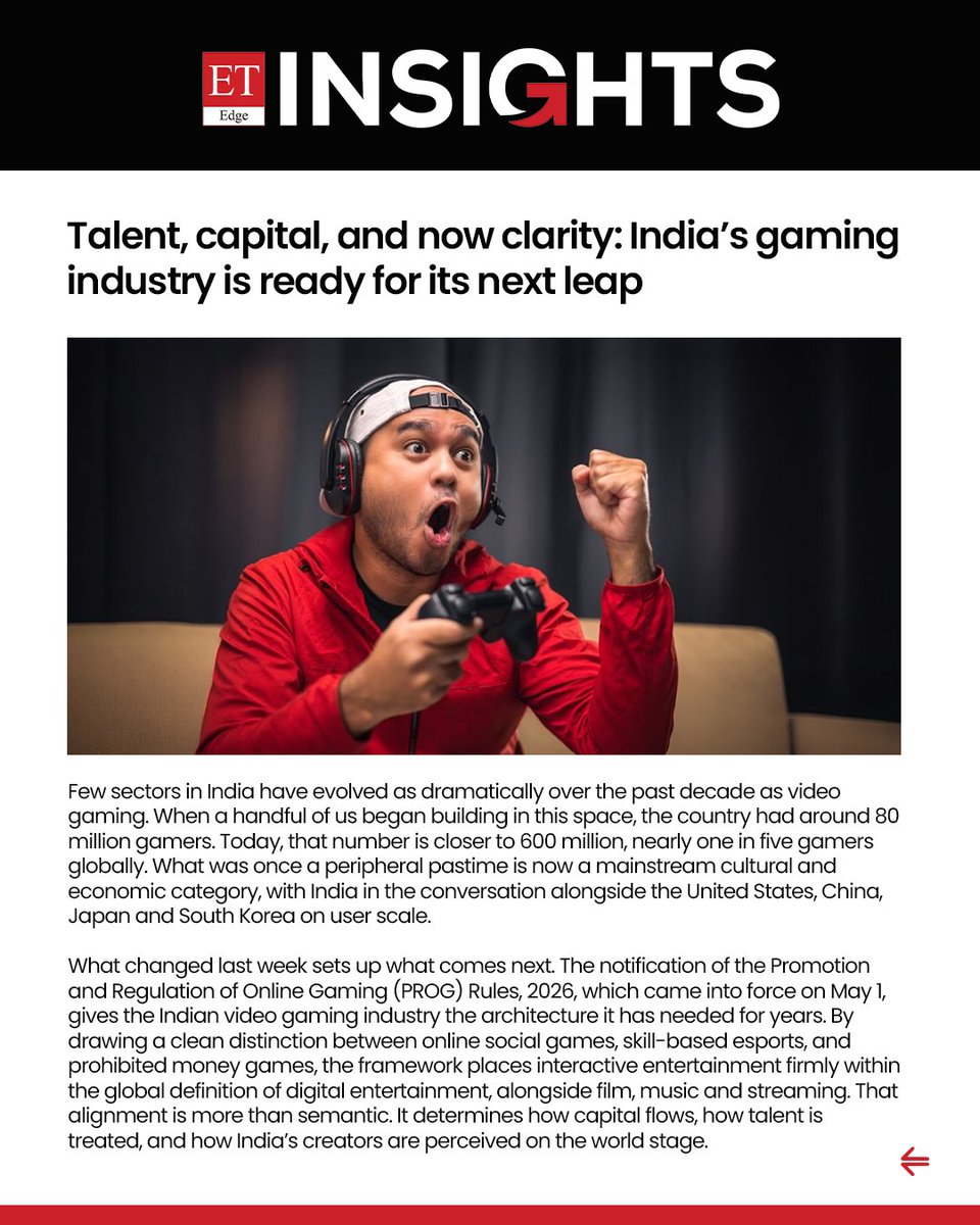 JetSynthesys's tweet photo. The future of entertainment is being shaped by the convergence of gaming, technology, music, and creator-led communities.

Penned by our Founder and CEO, @NavaniRajan of JetSynthesys, this article explores the evolving digital entertainment ecosystem—highlighting the rise of esports, the growing influence of digital creators, and the opportunities emerging at the intersection of technology, storytelling, and community-driven platforms.

Read the full article here - https://t.co/2geKa9MuQz