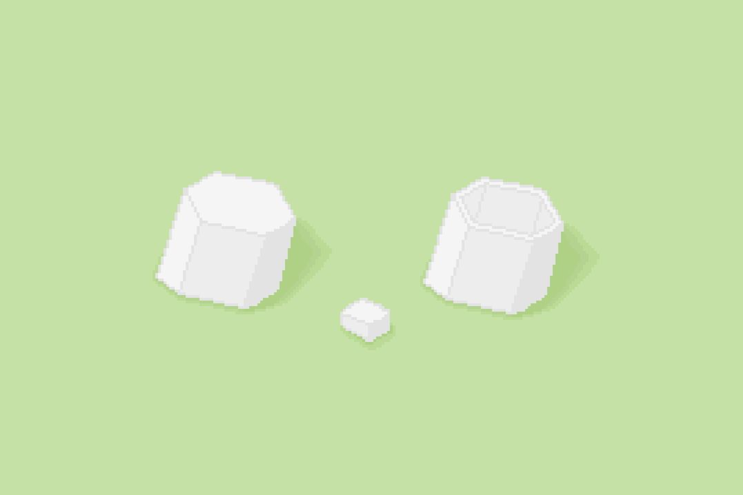 ZeroApril_'s tweet photo. [Log: 006] Hexagonal Pillar Debris

I drew a hexagonal pillar and small square debris this time. 
Expressing shadows is still difficult, as expected.

#IndieGame #PixelArt #GameDev #SoloDev #ProjectAlone #ドット絵 https://t.co/4Xs251P3pE