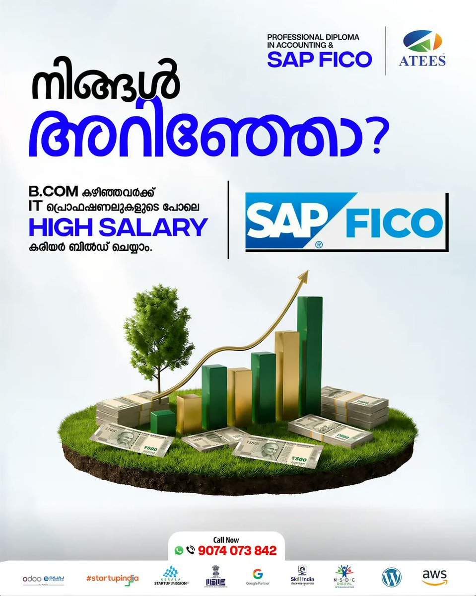 ATEES_Global's tweet photo. https://t.co/iig0tyJGQv completed and confused about your next step? 🤔
Build a high-growth career with SAP FICO! 💼📊
Join ATEES Professional Diploma in Accounting &amp; SAP FICO and gain practical skills with career support. 🚀

📞9074 073 842

#SAPFICO #SAPTraining #Accounting https://t.co/Xih47trbj0