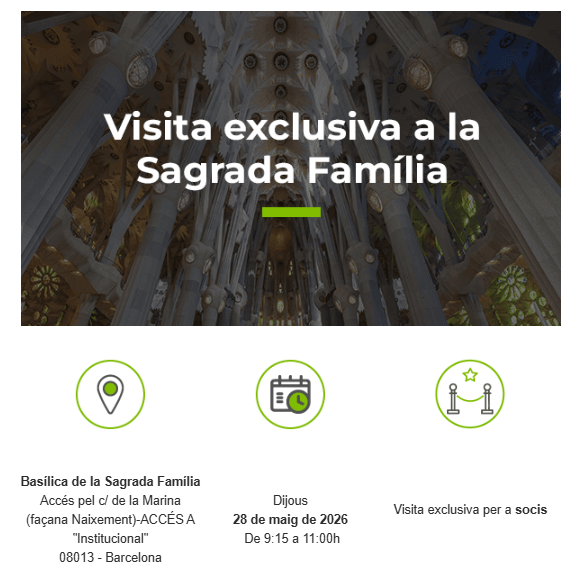 Dircomcat's tweet photo. Una oportunitat única! 👁️💼

Descobrim els secrets de la @sagradafamilia amb qui millor la coneix. 

Farem una visita guiada amb l'arquitecte director, el Dr. Jordi Faulí, i l'equip de comunicació ens presentarà el repte de la històrica visita del Papa Lleó XIV. https://t.co/fn2cx8hsu5