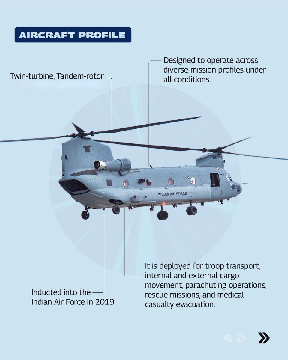 CareerinIAF's tweet photo. The Chinook represents strength, versatility, and reliability within the Indian Air Force. 

#DISHA #Aircraft #Chinook #IndianAirForce #Helicopter
@IAF_MCC @CAC_CPRO @hqwaciaf @EAC_IAF @SWAC_IAF @MC_IAF @tracomiaf https://t.co/jeVDtGnNjz