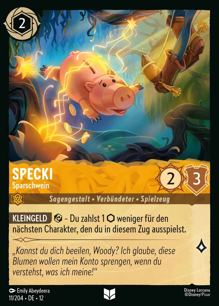 JoeCurleyCards's tweet photo. German Hamm is my new favourite Disney Lorcana card - SPECKI https://t.co/zSpkYWJgDU