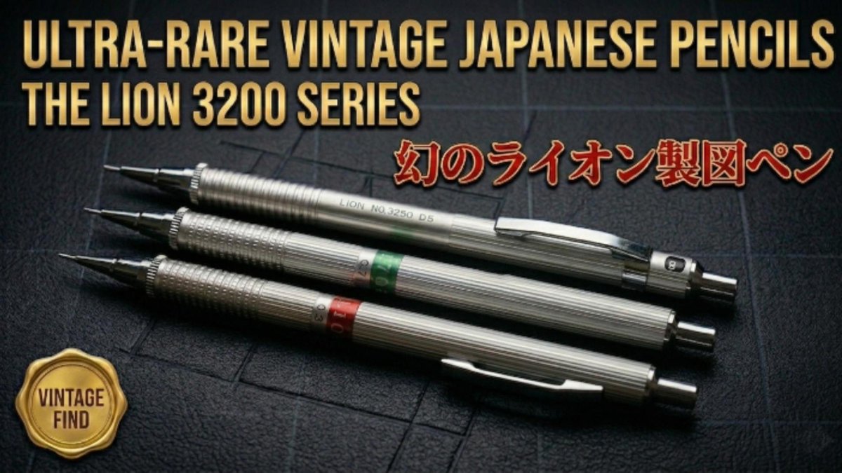 1980〜90年代の希少なLION 3200製図用シャープペンと、関連するLION製