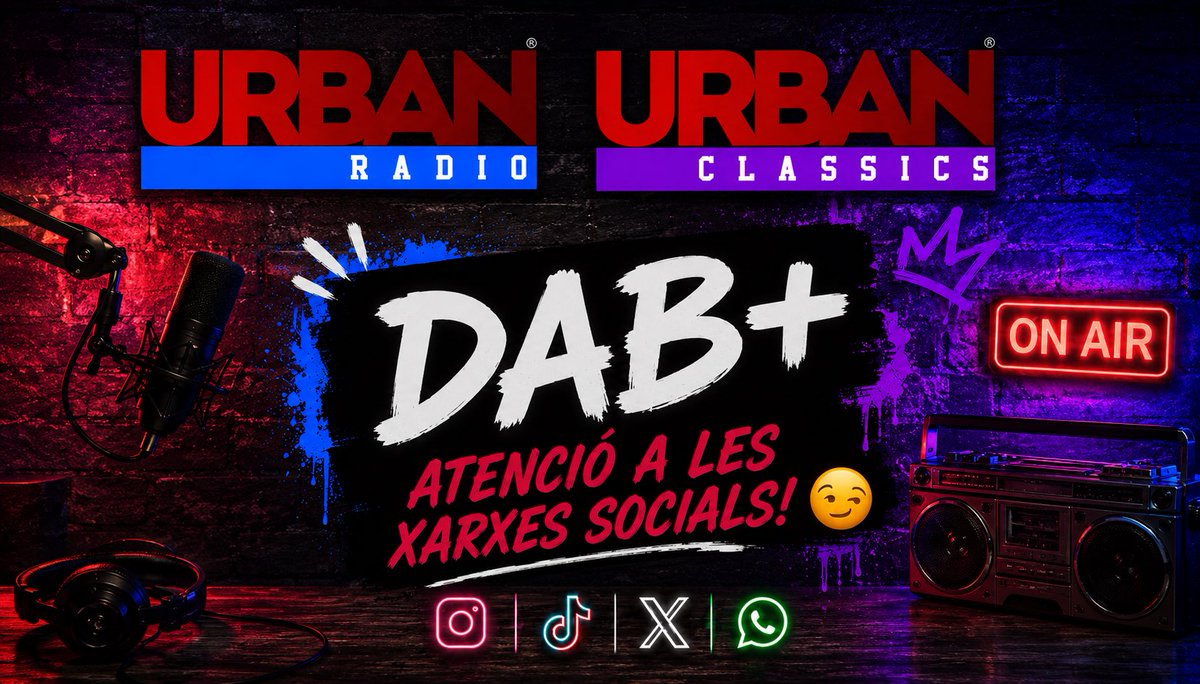 urb_classics's tweet photo. 🚨📻 DAB+ està cada vegada més a prop! 😏

Estigueu molt atents a les nostres xarxes socials… aviat tindrem novetats molt importants! 🔥

🎶 Urban Radio
🎵 Urban Classics

Segueix-nos i no et perdis res 👀
#DABPlus #DAB #UrbanRadio #UrbanClassics #Barcelona #Radio #ComingSoon https://t.co/dvadDGFMwY