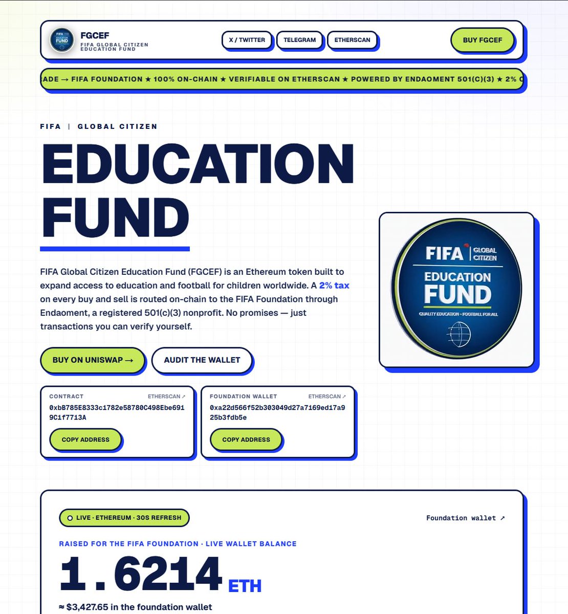 FIFA Global Citizen Education Fund tweet media