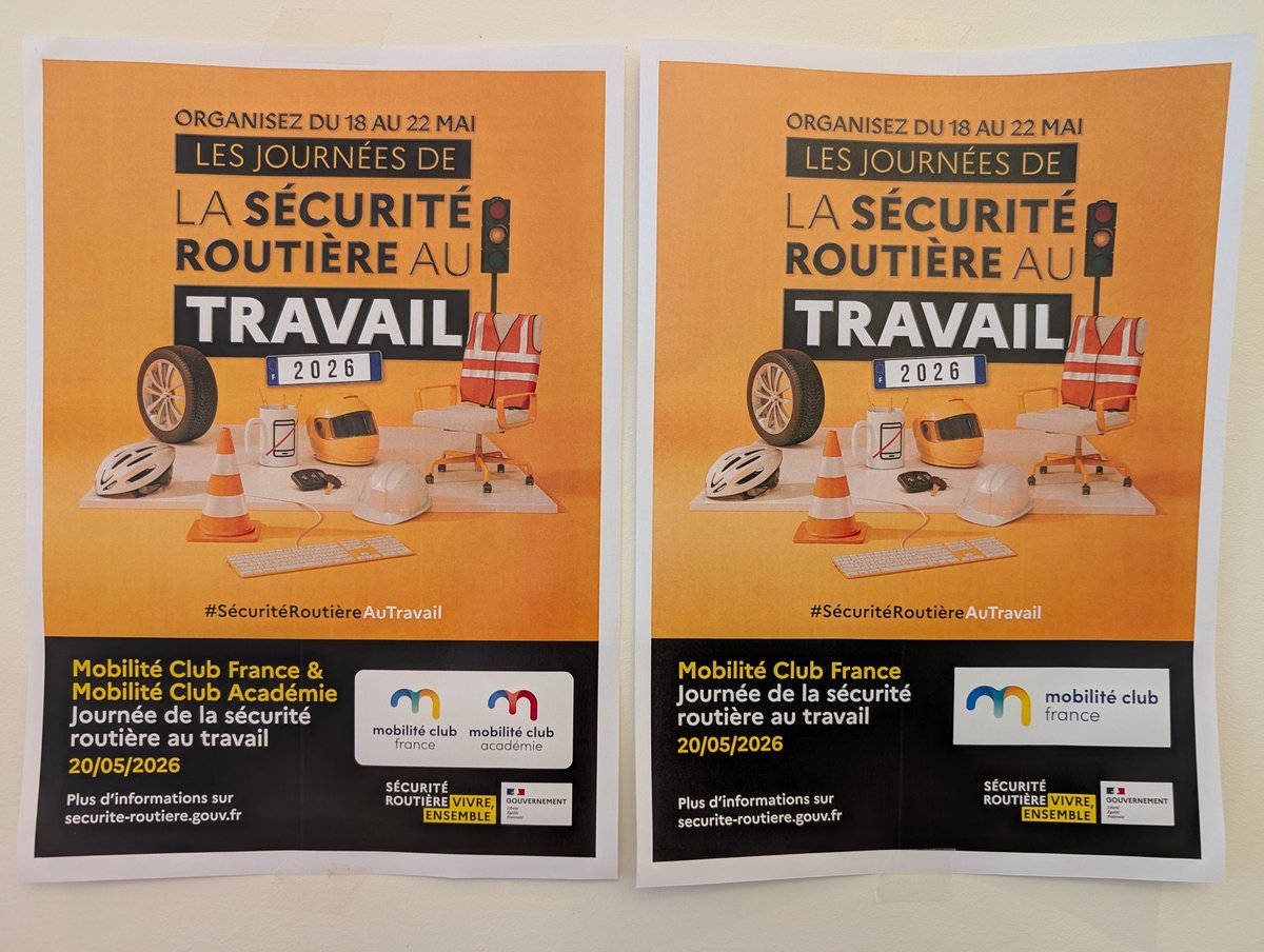 Carrayves's tweet photo. OK ! on fait un focus cette semaine et c'est très bien 👍. Mais nous " la sécurité routière au travail" on s'en occupe toute l' année 😁
https://t.co/L9T7ysewRf https://t.co/rpu18Pu0x0