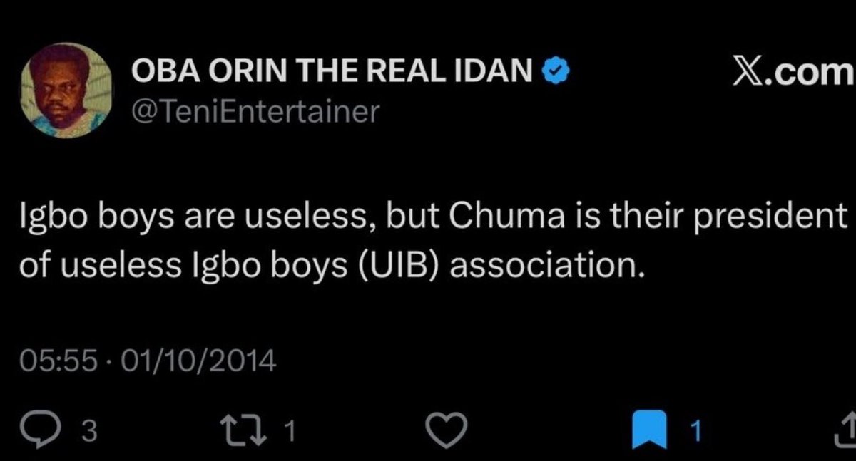 vanidasuwan01's tweet photo. Wait so the fat pig @TeniEntertainer  was also trolling Igbos? Igbo people have really suffered https://t.co/wytvGnapFb
