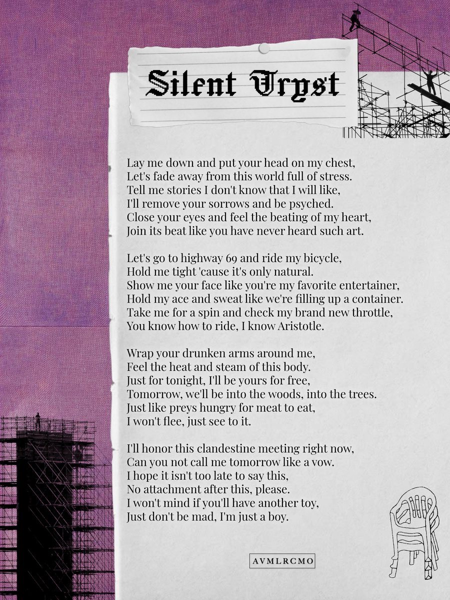 avmlrcmo's tweet photo. Silent Tryst ✍️✨️

#poetry #poem #creativewriting #words https://t.co/QxlEvZNWrH