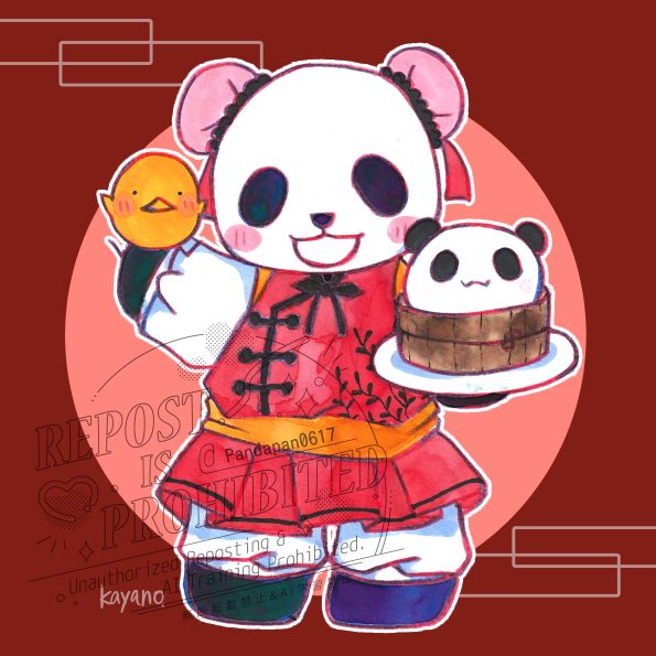 過去のぱんださんを4枚選んで再掲しときますね。 ぱんださんは可愛い