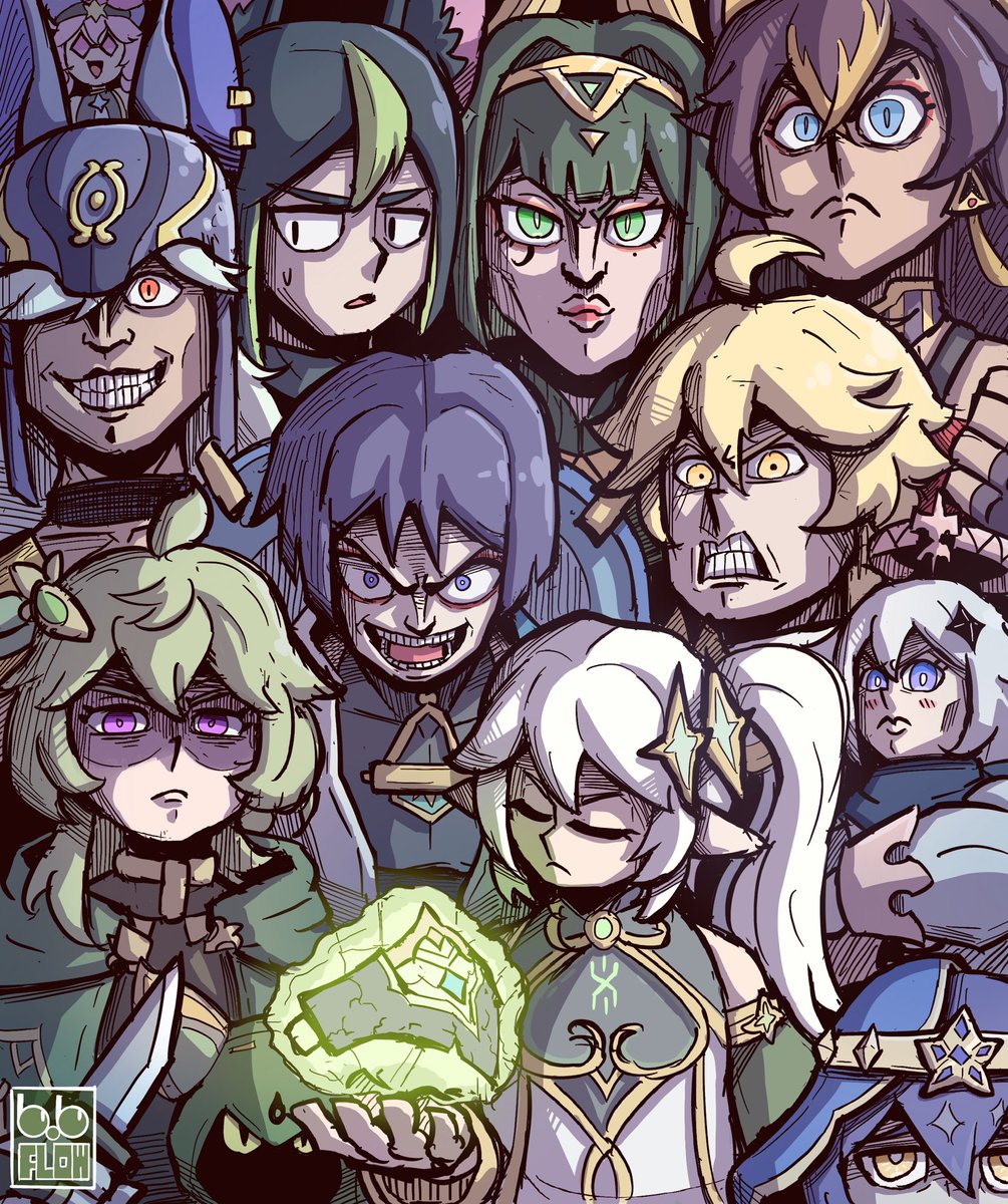 BobFlow1997's tweet photo. Sumeru gang after Luna VII quest #genshinimpact #genshinimpactart #sumeru https://t.co/irkmGhrAzo