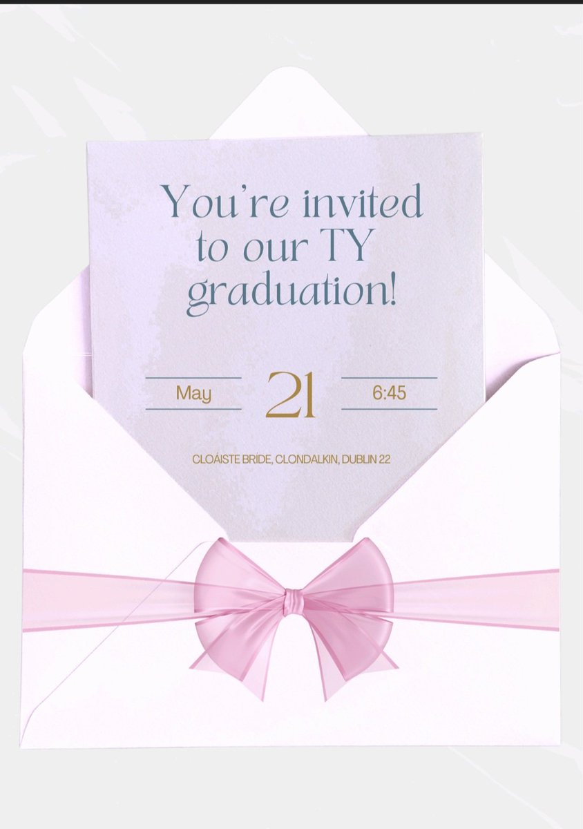 TYColaisteBride's tweet photo. Looking forward to welcoming the parents of TY 2026 to their graduation in @Colaistebride to celebrate a fantastic year of participation and leadership.🎉👩‍🎓 https://t.co/XEbJsP5URA