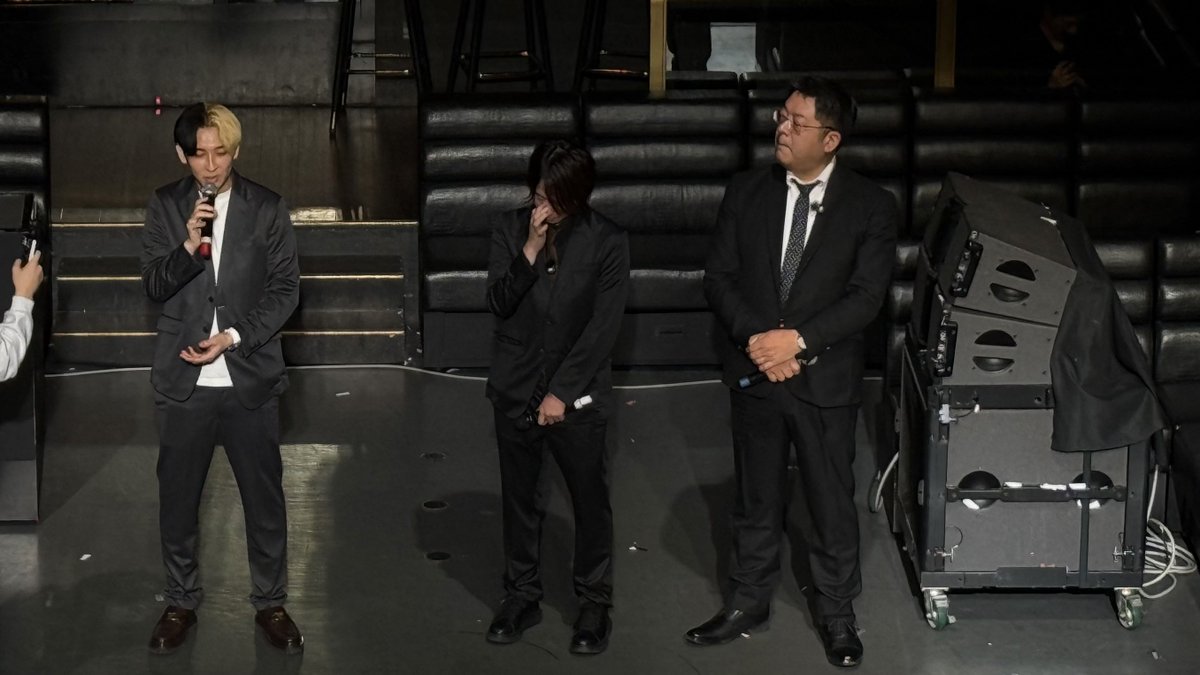 msmz_gp's tweet photo. 実は爆撃NIGHTの午前中、社員総会をしてる時に飯田さんとヒカルさんが来られて直接の謝罪がありました。私達も反省してます。まだまだみんなでやってやりましょう！これからです！🔥( @kinnpatuhikaru さんのゾスで社員全員爆アゲでした。)
動画は引用元へ🔻 https://t.co/8cPtrQNcwy