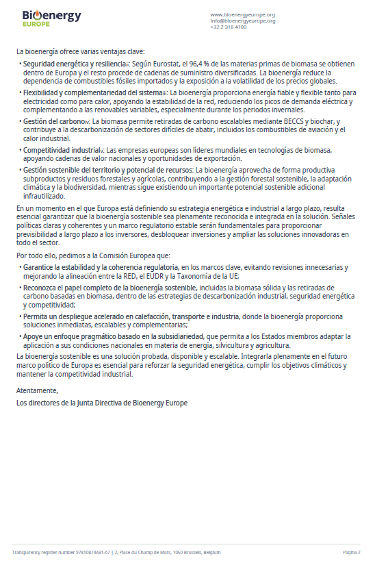 FUELGAE_EU's tweet photo. La bioenergía como pilar estratégico: el futuro del transporte y la industria en Europa 🌍

Los recientes acontecimientos geopolíticos nos recuerdan constantemente la vulnerabilidad de Europa ante la dependencia de los combustibles fósiles importados. Aunque la electrificación avanza, sectores clave como el transporte y la calefacción siguen estando muy rezagados.

Por eso, la Junta Directiva de @bioenergyEU ha enviado una carta formal a la presidenta de la Comisión Europea, Ursula von der Leyen, con peticiones claras para acelerar la transición: 

¿Cómo impacta esto al sector del transporte y a la industria?

🔄Complemento clave a la electrificación: La bioenergía llega allí donde la electrificación directa todavía encuentra limitaciones técnicas o económicas. 

✈️🛻Descarbonización de sectores difíciles: Es fundamental para desarrollar soluciones en el transporte pesado y combustibles sostenibles para la aviación. 

🛡️Seguridad y resiliencia: El 96,4% de las materias primas de biomasa se producen dentro de Europa. Apostar por el sector es apostar por la independencia energética.

✔️Soluciones inmediatas: Se solicita a la Comisión un despliegue acelerado y un marco regulatorio estable que permita inversiones a largo plazo en transporte e industria.

La bioenergía sostenible no es una promesa de futuro; es una solución probada, disponible y escalable hoy mismo. Para mantener la competitividad industrial y cumplir los objetivos climáticos, Europa debe integrar plenamente la biomasa en su hoja de ruta. 🇪🇺

#Bioenergia #TransporteSostenible #EnergiasRenovables #TransicionEnergetica #Descarbonizacion #UnionEuropea #Sostenibilidad #Biomasa #Desfosilizacion