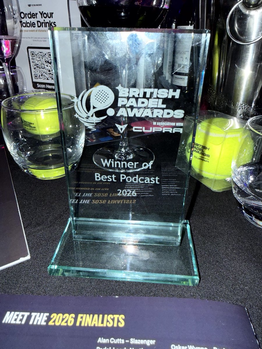 joyofpadel's tweet photo. What happens when 400 padel obsessives descend on Manchester for one night? 🤔
Pure magic. 🎾✨ And the Joy of Padel Podcast came home with Best Podcast at the inaugural #BritishPadelAwards.
🎧 See what all the fuss is about: https://t.co/dN5qKV5Xwe https://t.co/D425ggyuFk