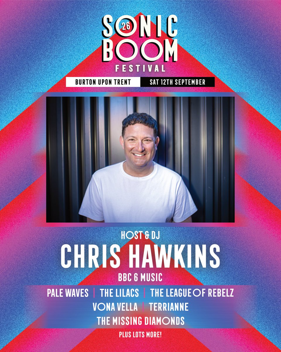 chris_hawkins's tweet photo. Incredible lineup @SonicBoomFest and I’ve been promised a t-shirt gun 🥳 https://t.co/5sKjefyHju