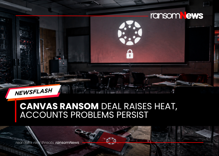 Canvas Ransom Screen ⚠️ Canvas ransom deal raises heat #ShinyHunters stole 3.6TB from # ...