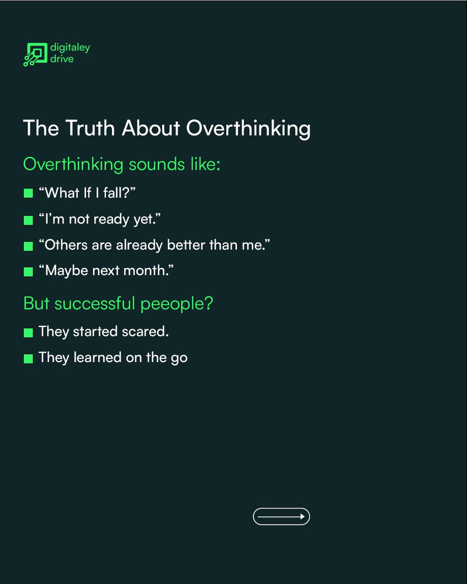 Digitaleydrive's tweet photo. Your future career, skills, opportunities, and growth are waiting on the other side of one decision 💚

📚 Join our ongoing cohorts and begin your tech journey today.

#DigitaleyDrive #StopOverthinking #StartNow #TechJourney #CareerGrowth #DataAnalytics https://t.co/AUEgiLckur