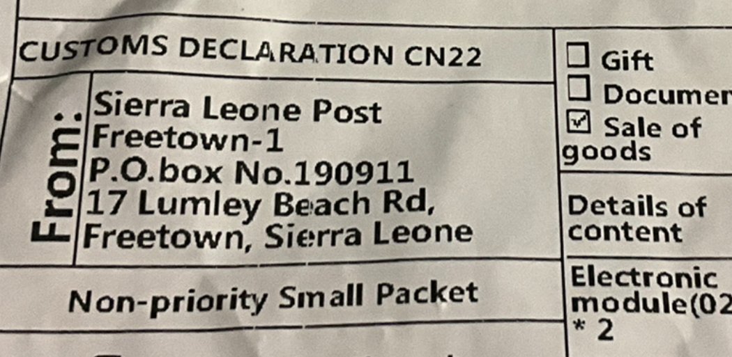 rdon_key's tweet photo. aliexpress 本当にアフリカから来た!! シエラレオネからようこそ。 https://t.co/Gh1CUa4G19