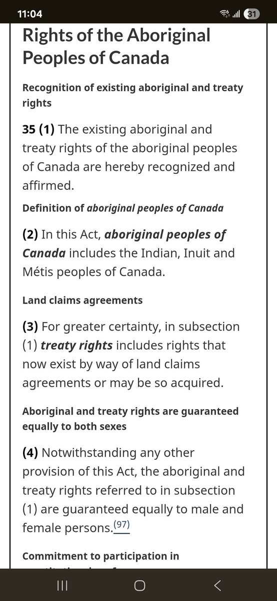 michaelfalconi's tweet photo. These rights, which cover over 40 percent of Canada's land mass, protect the historical and modern agreements made between Indigenous peoples and the Crown, shielding them from unilateral government infringement.@ABDanielleSmith 
Hope this helps.  📷📷📷📷📷📷📷📷📷📷📷📷📷📷 https://t.co/Tj8qM4HUvO