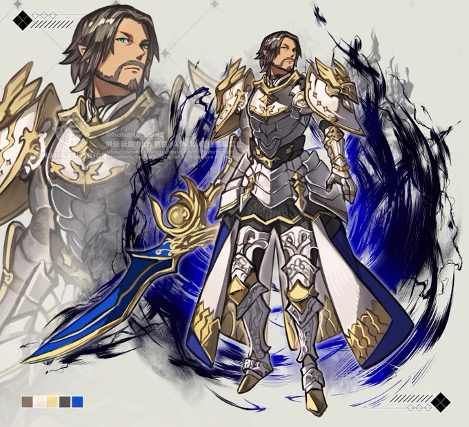 skebでOC騎士さん描かせて頂きました! ありがとうございました! #Skeb