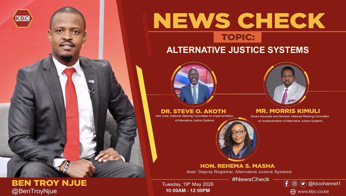AJSKenya's tweet photo. Justice that speaks the language of the people π°πͺ Catch the AJS conversation live on KBC tomorrow at 10AM. #NewsCheck https://t.co/NAxecVyE4Y