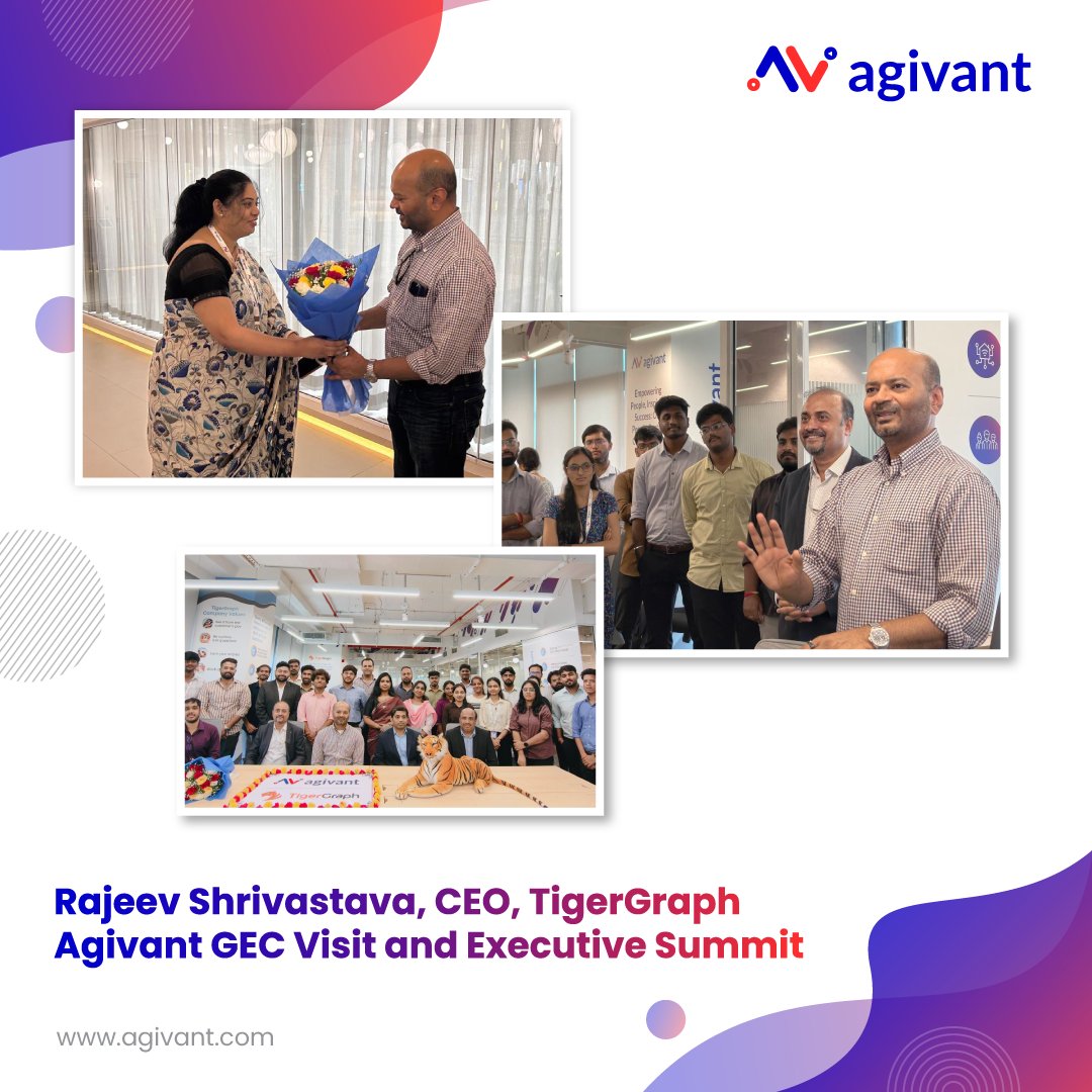 AgivantTech's tweet photo. We were privileged to host Rajeev Shrivastava, CEO of TigerGraph, at the Agivant Global Engineering Center (GEC) for a day of strategic discussions, collaboration, and team engagement.
@rajeev_shri @skishore @shree2407 @TigerGraphDB
#TigerGraph #Agivant #Collaboration #Growth https://t.co/G8ZRRF8EzL
