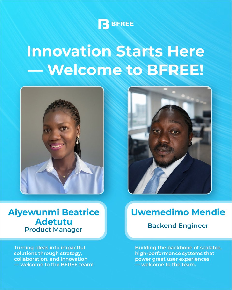 bfree_global's tweet photo. #BFREE #NewHires #Teamwork #PeopleAndCulture #NewBeginnings #HumansofBFREE https://t.co/NXuWpYBkWs