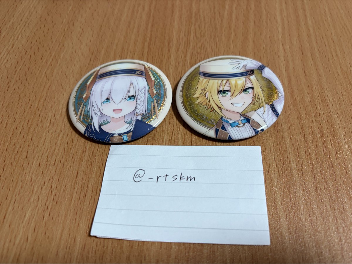 _rtskm's tweet photo. にじさんじ 缶バッジ ビスケット2
交換を探しています。

【譲】画像1枚目

【求】画像2枚目

お気軽にリプライ又はDMお待ちしております！ https://t.co/2iG0xoWB4Y