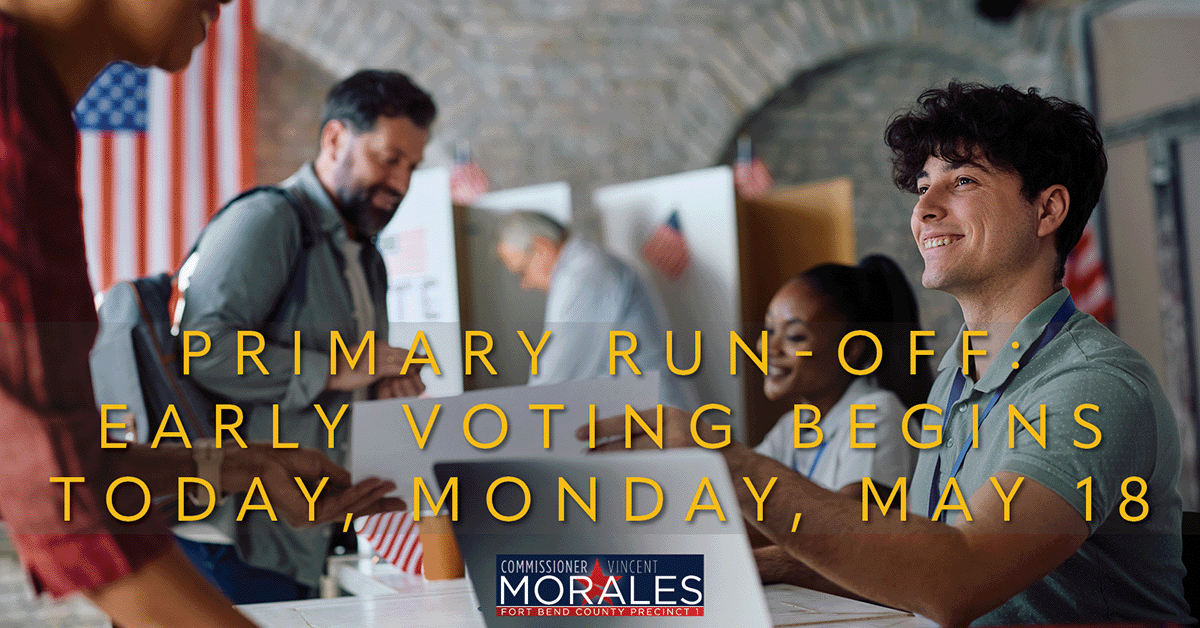 FBCCommPct1's tweet photo. Primary runoff early voting begins today. If you didn’t vote in the primary — or if your race is headed to a runoff — now is the time to make your voice heard. 

For voting locations, visit: https://t.co/DLhdvDbXVk https://t.co/MV7h5jOkM3