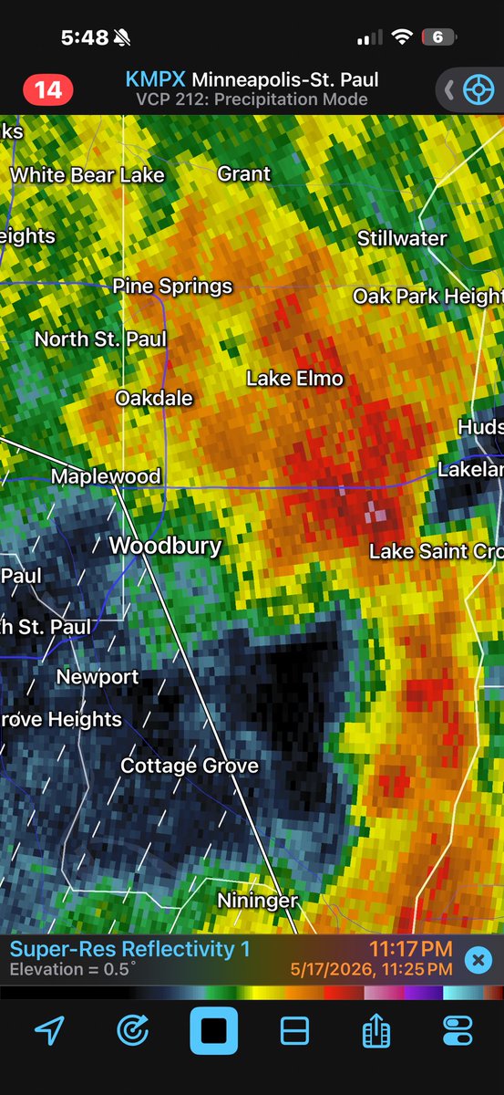 F_Me_Running's tweet photo. @NWSTwinCities So we had this last night rumble thru, tornado like behavior - yet no damage.  House shook violently, sounds of a train… then dead silence.  Any ideas?  Many neighbors up immediately after it in went thru, we aren’t the only ones wondering what happened. https://t.co/Y8ApKFUJdR