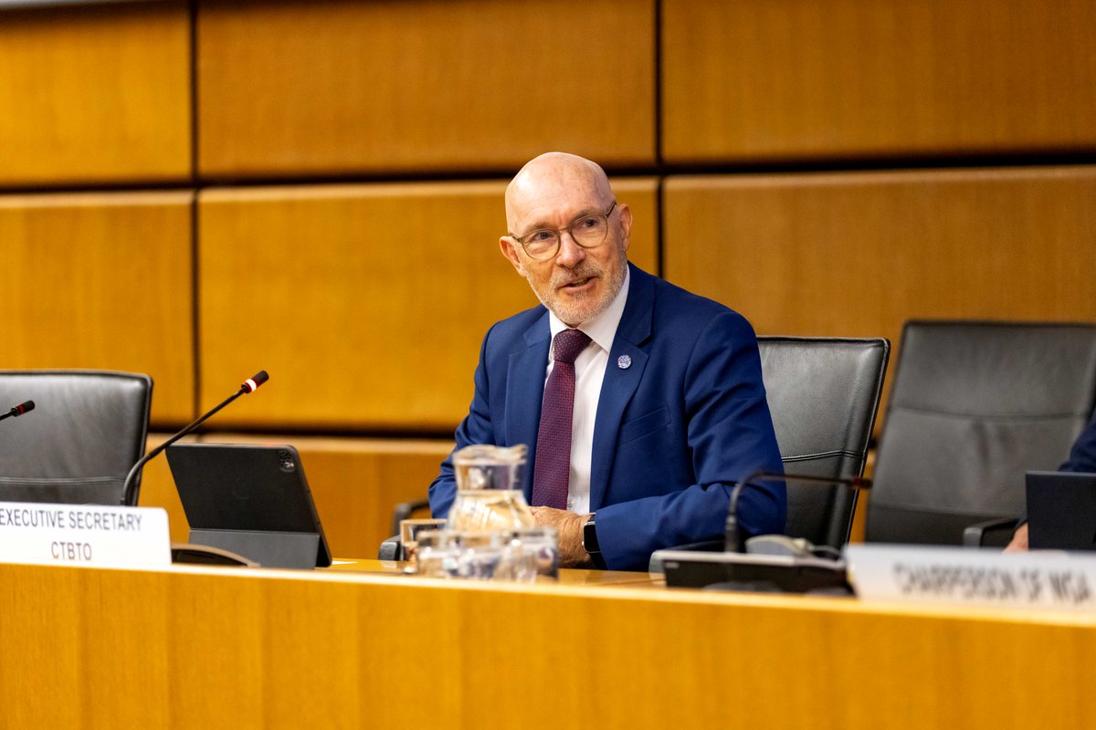 CTBTO's tweet photo. This Monday, @DrRobFloyd addressed the 69th session of Working Group A, the body that advises the #CTBTO Preparatory Commission on budgetary and administrative matters: "Your continued resolute commitment to the #CTBT is both encouraging and inspiring." https://t.co/nw97KmpBpG