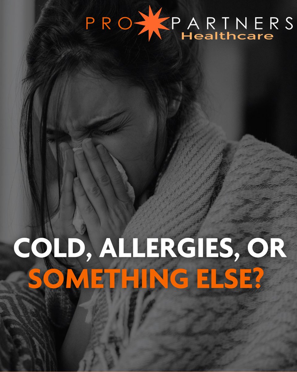 ProPartnersHC's tweet photo. So… is it a cold?
Seasonal allergies?
Or something else entirely?

The tricky part? Symptoms can overlap. And guessing isn’t always helpful.

Having direct access to your doctor makes it easier to know what you’re dealing with and what to do next. https://t.co/YCRfpWWTg2